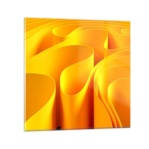 Impression sur verre - Image sur verre - Comme les vagues du soleil - 30x30 cm