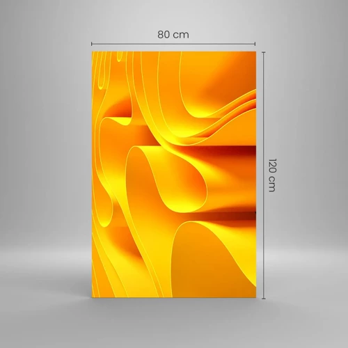 Impression sur verre - Image sur verre - Comme les vagues du soleil - 80x120 cm