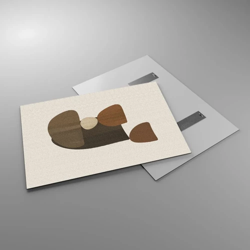 Impression sur verre - Image sur verre - Composition de marrons - 100x70 cm