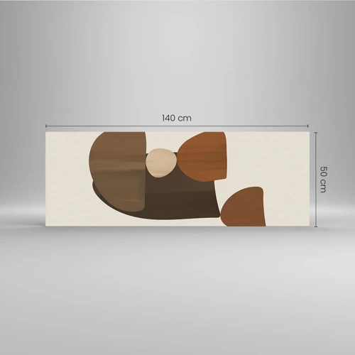 Impression sur verre - Image sur verre - Composition de marrons - 140x50 cm