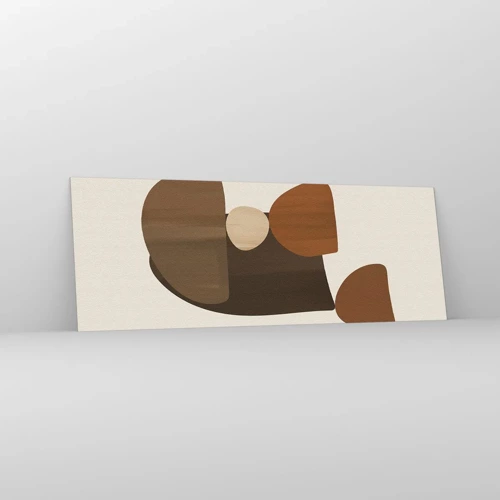 Impression sur verre - Image sur verre - Composition de marrons - 140x50 cm