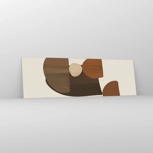 Impression sur verre - Image sur verre - Composition de marrons - 160x50 cm