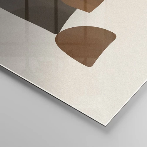 Impression sur verre - Image sur verre - Composition de marrons - 40x40 cm