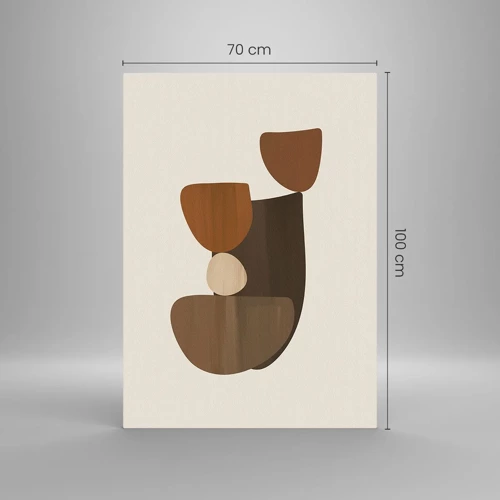 Impression sur verre - Image sur verre - Composition de marrons - 70x100 cm