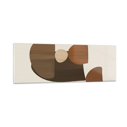 Impression sur verre - Image sur verre - Composition de marrons - 90x30 cm