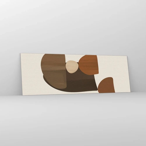 Impression sur verre - Image sur verre - Composition de marrons - 90x30 cm