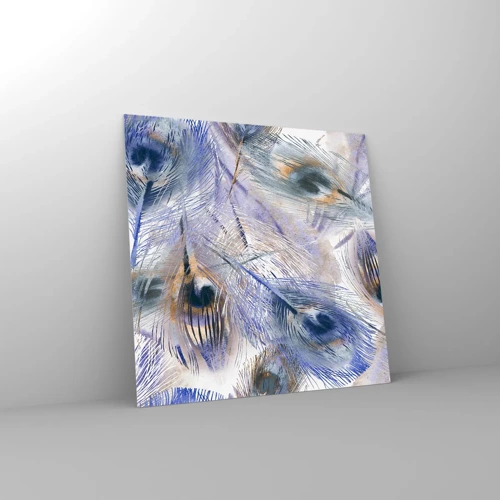 Impression sur verre - Image sur verre - Composition de paon - 50x50 cm