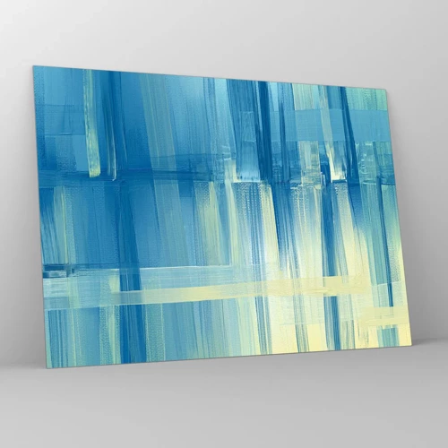 Impression sur verre - Image sur verre - Composition en turquoise - 70x50 cm