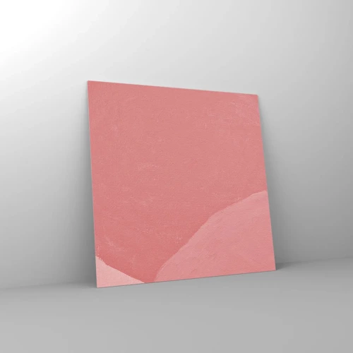 Impression sur verre - Image sur verre - Composition organique en rose - 40x40 cm