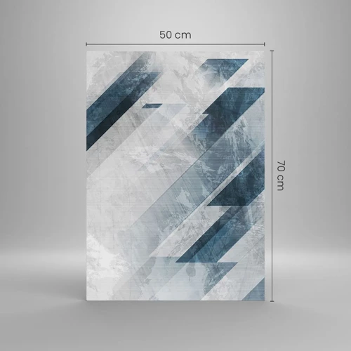 Impression sur verre - Image sur verre - Composition spatiale - mouvement gris - 50x70 cm