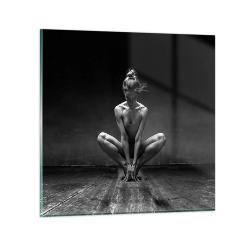Impression sur verre - Image sur verre - Concentration de l'énergie de la danse - 70x70 cm