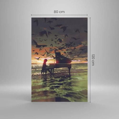 Impression sur verre - Image sur verre - Concert pour piano et vagues - 80x120 cm