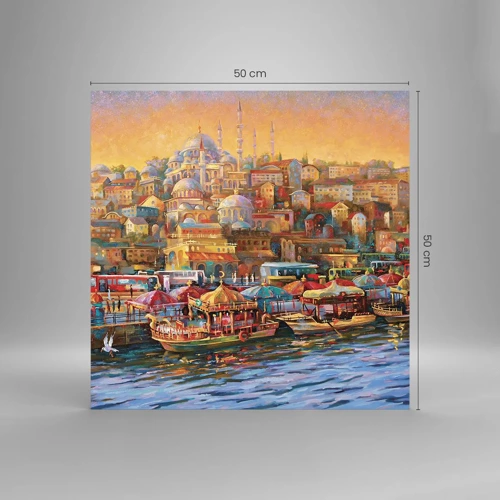 Impression sur verre - Image sur verre - Conte d'Istanbul - 50x50 cm