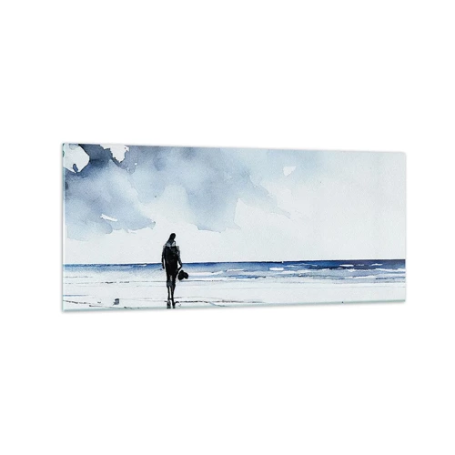 Impression sur verre - Image sur verre - Conversation avec la mer - 120x50 cm