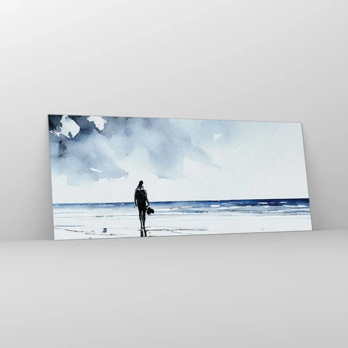 Impression sur verre - Image sur verre - Conversation avec la mer - 120x50 cm