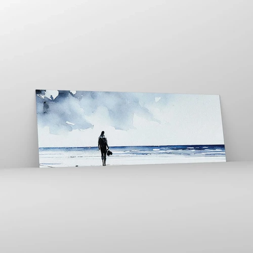 Impression sur verre - Image sur verre - Conversation avec la mer - 140x50 cm