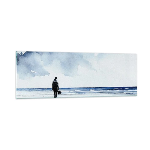 Impression sur verre - Image sur verre - Conversation avec la mer - 90x30 cm