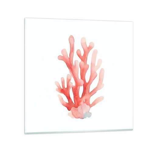 Impression sur verre - Image sur verre - Corail couleur corail - 30x30 cm