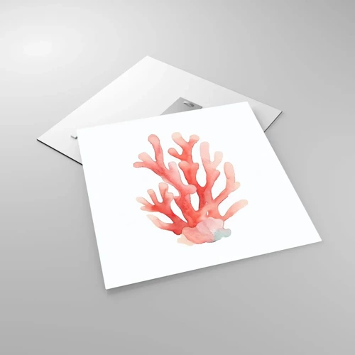 Impression sur verre - Image sur verre - Corail couleur corail - 50x50 cm