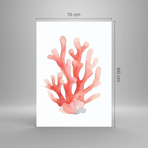 Impression sur verre - Image sur verre - Corail couleur corail - 70x100 cm