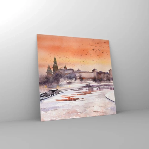 Impression sur verre - Image sur verre - Coucher de soleil royal - 60x60 cm