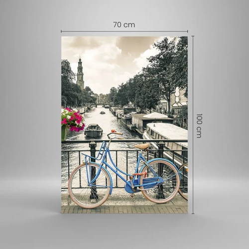 Impression sur verre - Image sur verre - Couleurs de rue d'Amsterdam - 70x100 cm