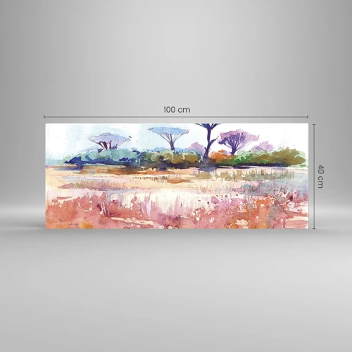 Impression sur verre - Image sur verre - Couleurs de savane - 100x40 cm