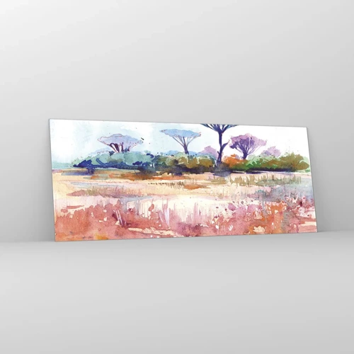 Impression sur verre - Image sur verre - Couleurs de savane - 100x40 cm