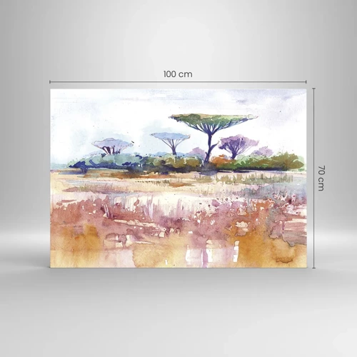 Impression sur verre - Image sur verre - Couleurs de savane - 100x70 cm