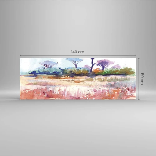 Impression sur verre - Image sur verre - Couleurs de savane - 140x50 cm