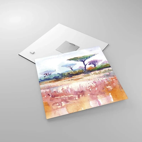 Impression sur verre - Image sur verre - Couleurs de savane - 30x30 cm