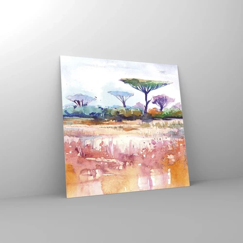 Impression sur verre - Image sur verre - Couleurs de savane - 30x30 cm