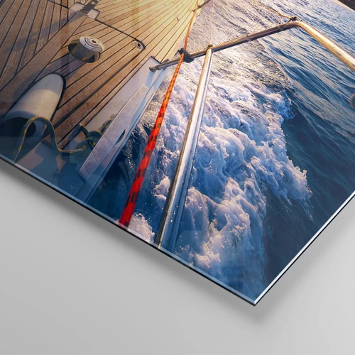Impression sur verre - Image sur verre - Courir sur les vagues - 120x80 cm