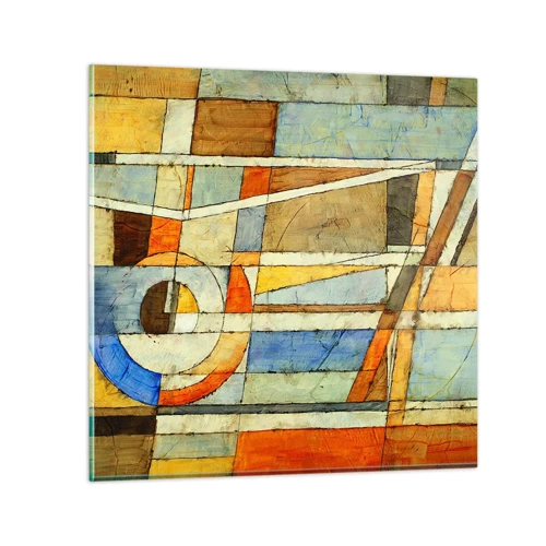 Impression sur verre - Image sur verre - Cubisme sur le chantier - 30x30 cm