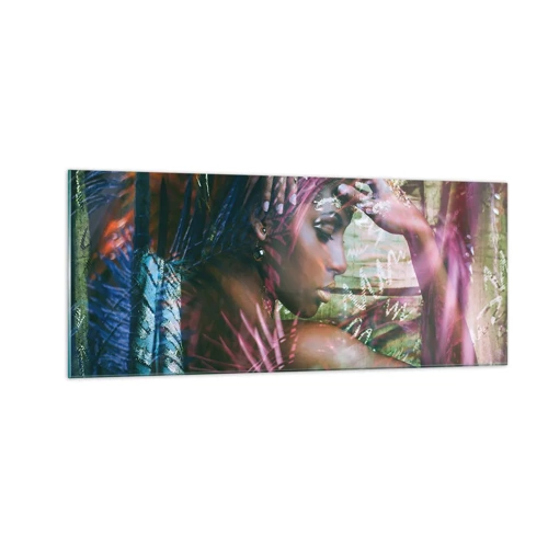 Impression sur verre - Image sur verre - Dame Nature dans la jungle - 100x40 cm