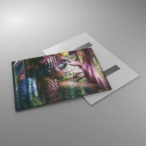 Impression sur verre - Image sur verre - Dame Nature dans la jungle - 100x70 cm