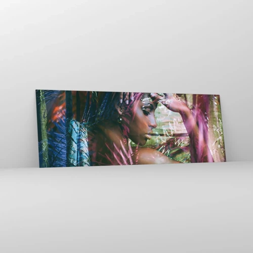 Impression sur verre - Image sur verre - Dame Nature dans la jungle - 140x50 cm