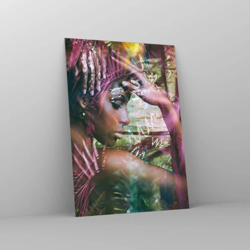 Impression sur verre - Image sur verre - Dame Nature dans la jungle - 50x70 cm