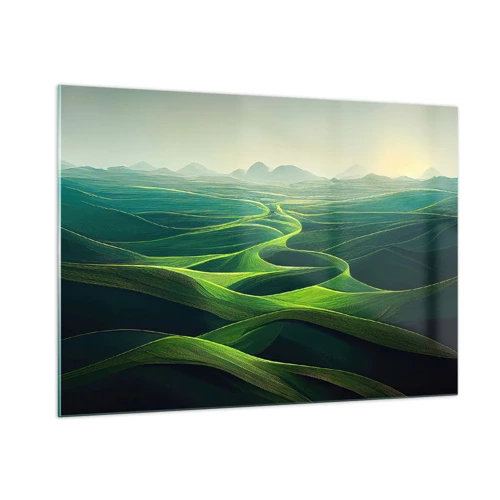 Impression sur verre - Image sur verre - Dans les vallées verdoyantes - 100x70 cm