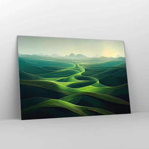 Impression sur verre - Image sur verre - Dans les vallées verdoyantes - 120x80 cm