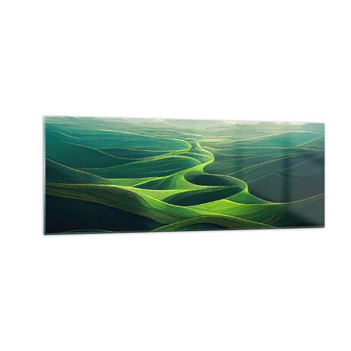 Impression sur verre - Image sur verre - Dans les vallées verdoyantes - 140x50 cm