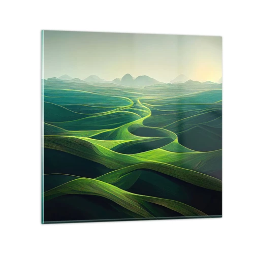 Impression sur verre - Image sur verre - Dans les vallées verdoyantes - 50x50 cm