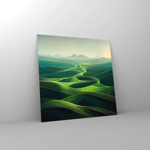 Impression sur verre - Image sur verre - Dans les vallées verdoyantes - 70x70 cm