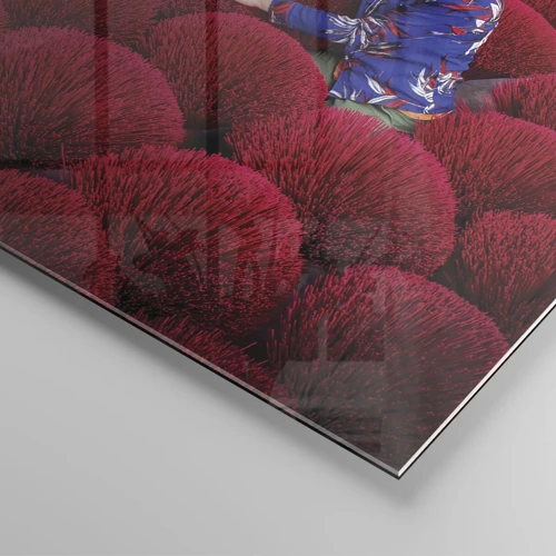 Impression sur verre - Image sur verre - Dans un champ de riz - 120x80 cm