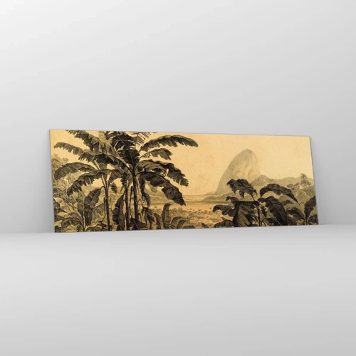 Impression sur verre - Image sur verre - Dans un climat colonial - 90x30 cm