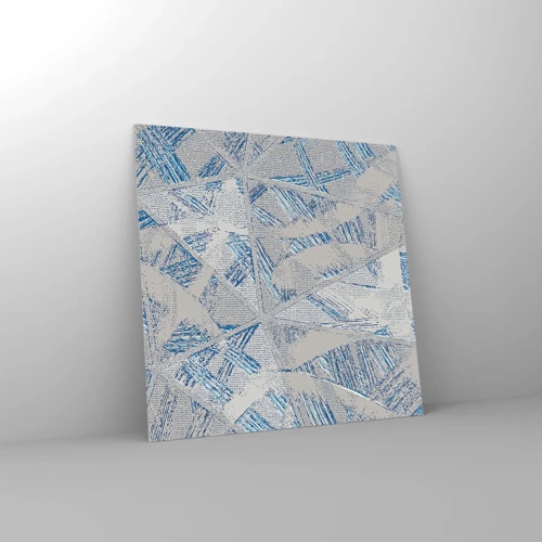 Impression sur verre - Image sur verre - Dans un labyrinthe bleu-gris - 60x60 cm