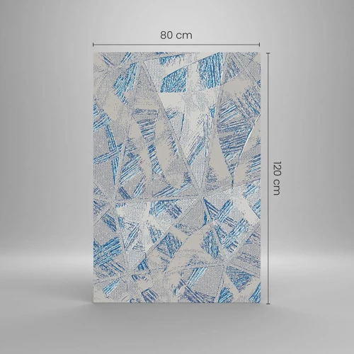 Impression sur verre - Image sur verre - Dans un labyrinthe bleu-gris - 80x120 cm