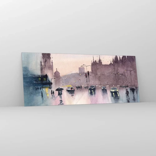 Impression sur verre - Image sur verre - Dans une brume pluvieuse - 100x40 cm