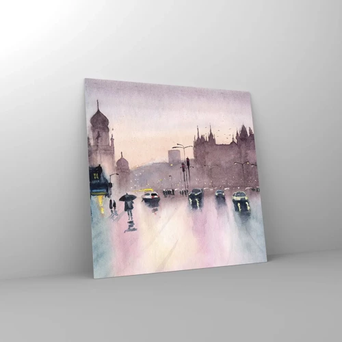 Impression sur verre - Image sur verre - Dans une brume pluvieuse - 60x60 cm