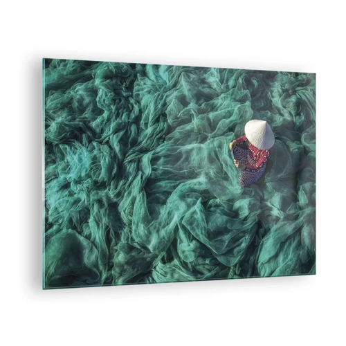 Impression sur verre - Image sur verre - Dans une mer de filet - 70x50 cm